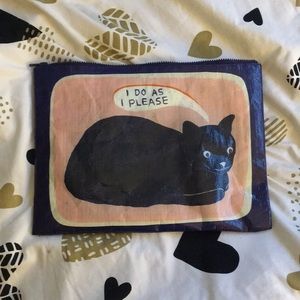 "i do as i please" makeup bag